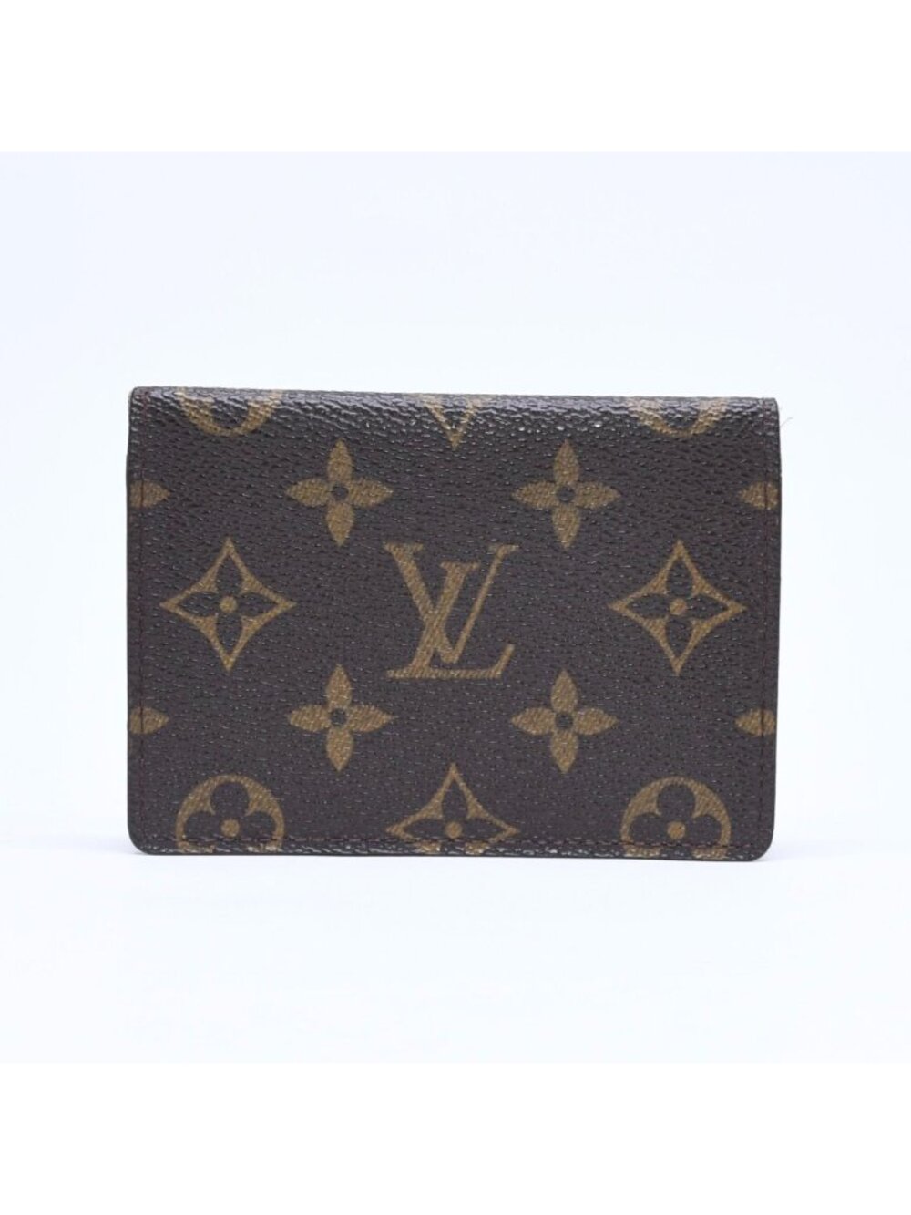 Louis Vuitton Porte 2 Cartes Vertical Card Case Monogram Canvas Brown